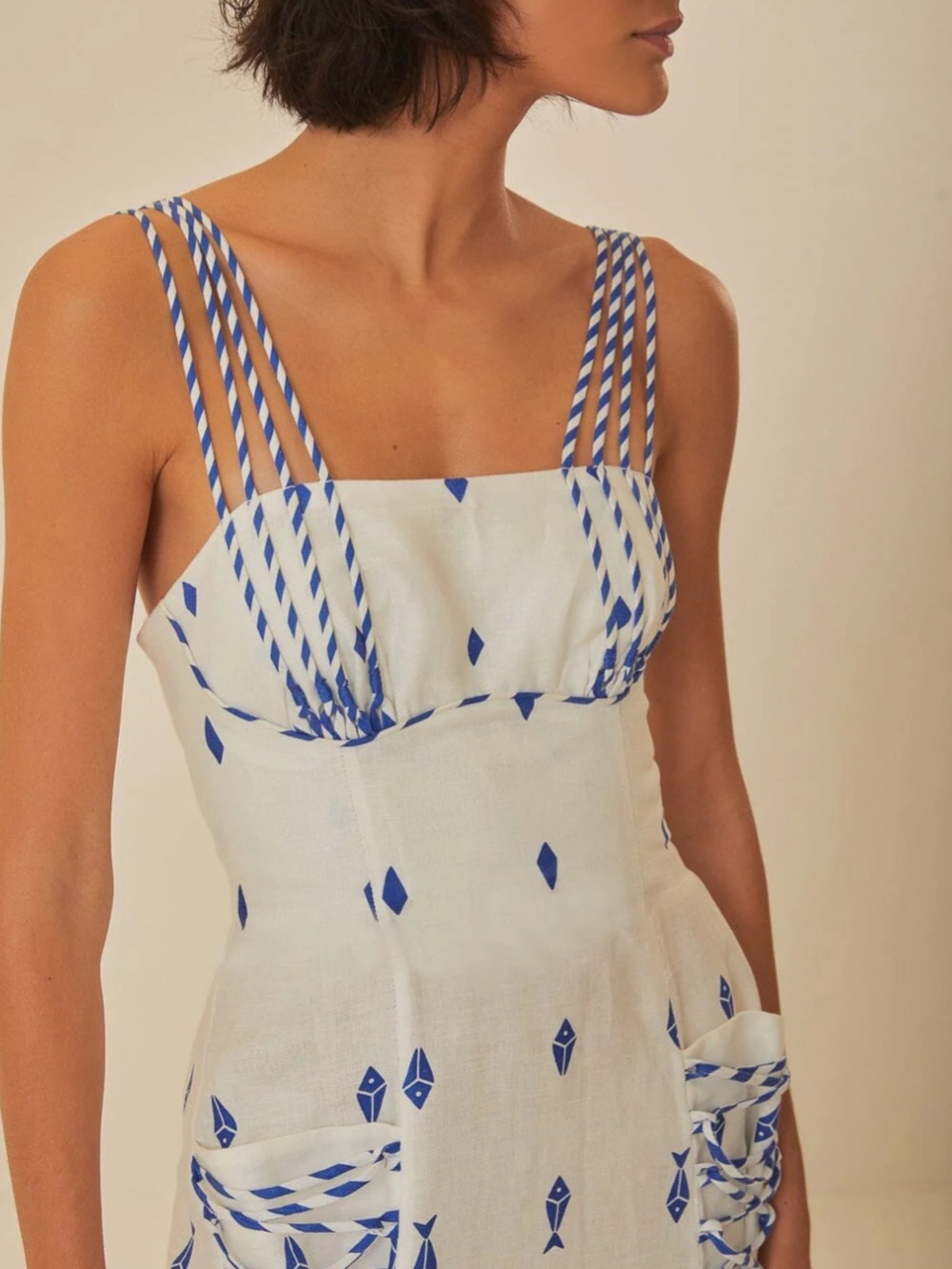 New Farm Rio ‘Graphic Fishes’ Midi Dress • MEDIUM - Picture 3 of 6